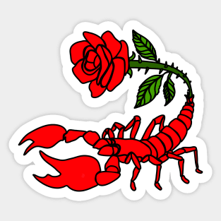 Scorpio rose stinger Sticker